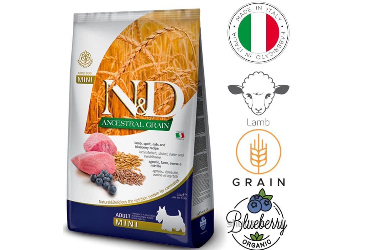 Farmina - Ancestral Grain Lamb & Blueberry Adult Mini Dry Dog Food (15.4 lb)
