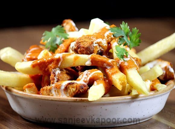 NEW!! Vegan Butter Chickun Poutine