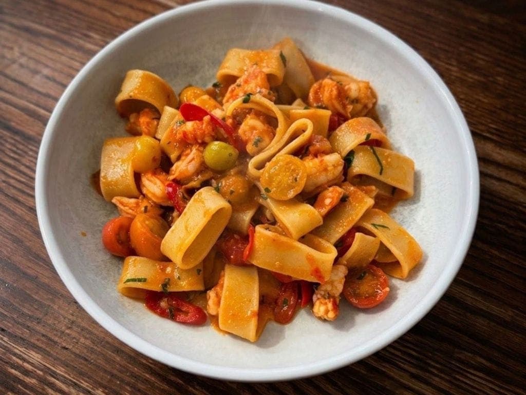 Calamarata con Gamberi