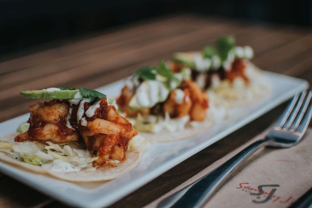 SHRIMP TACOS
