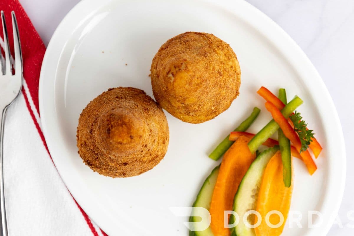 Rice Ball Bolognese with ground beef.
