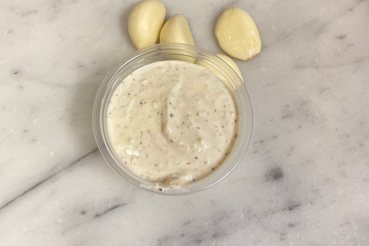 Large creamy garlic