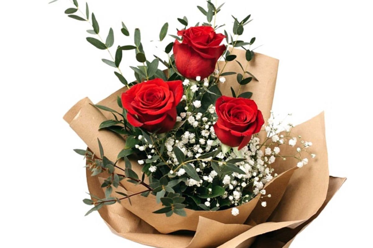 3 Red Roses