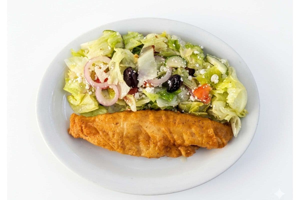 1 PC Haddock with choice of salad