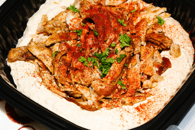 Shawarma on Hummus