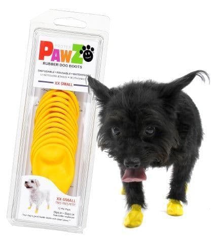 PAWZ Dog Boots - XX Small Available in Yellow & Black