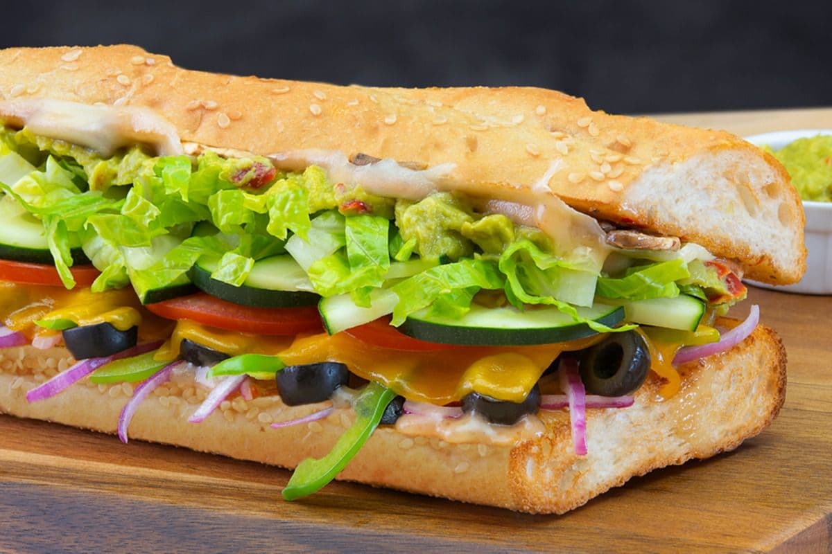 12" Large Veggie Guacamole Sub