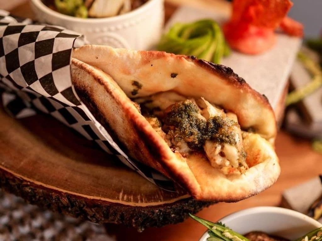 Smoked Pesto Chicken TacoNaan