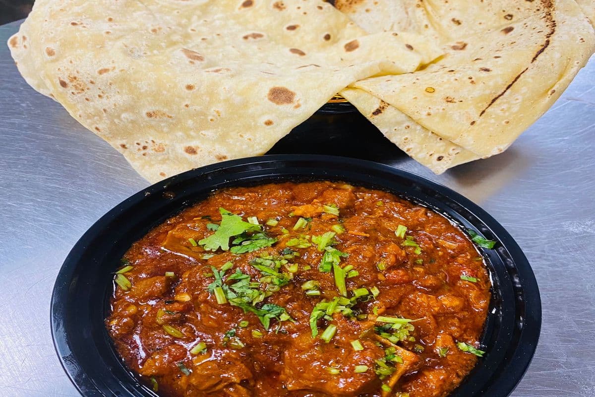 Goat Masala with Two Rumali Roti