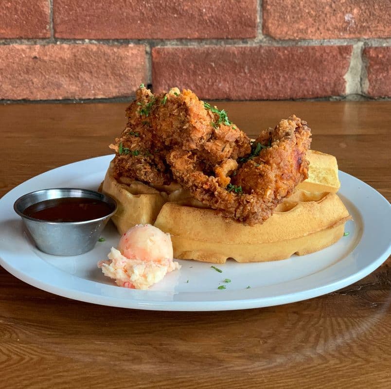 Buttermilk Fried Chicken and Waffles