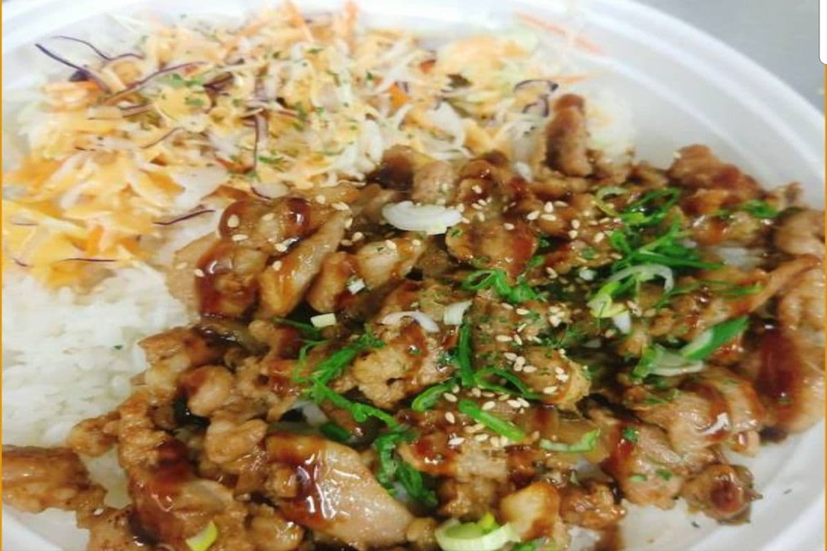10. Korean Style Pork BBQ Rice Bowl (with K- Cabbage Salad)