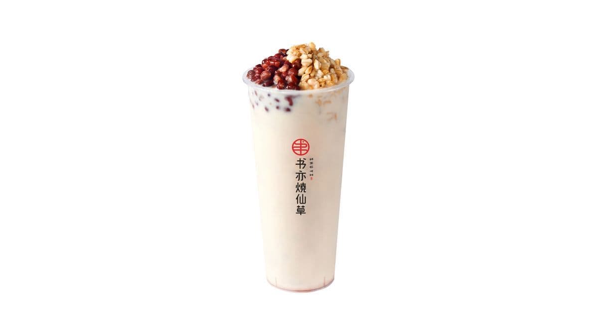 Thé au lait d'avoine aux haricots rouges / Red Bean and Oats Oolong Milk Tea