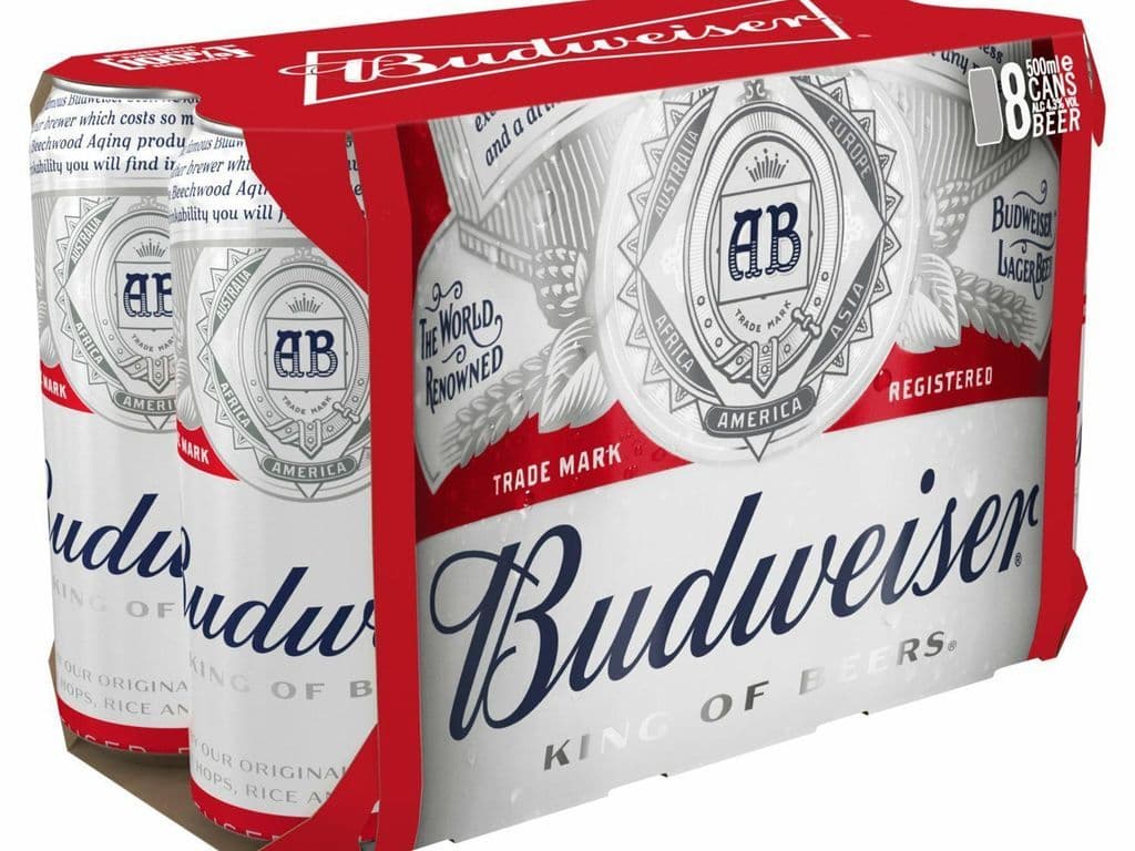 Budweiser Lager Cans (355 ml x 8 ct)