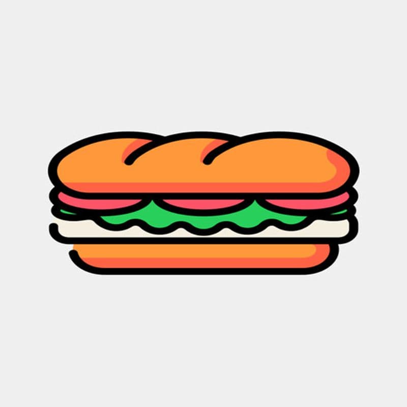 Sous-marin 14" au bacon / 14" Bacon Submarine