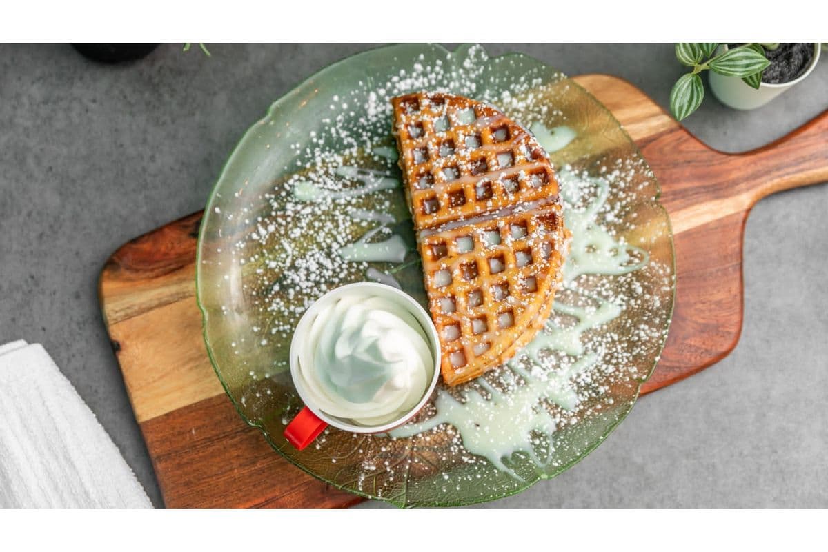 A11. Peanut Butter Condensed Milk Waffle with Ice Cream