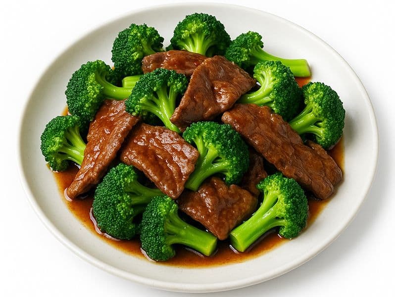 Sliced Beef and Broccoli 牛肉片炒西兰花