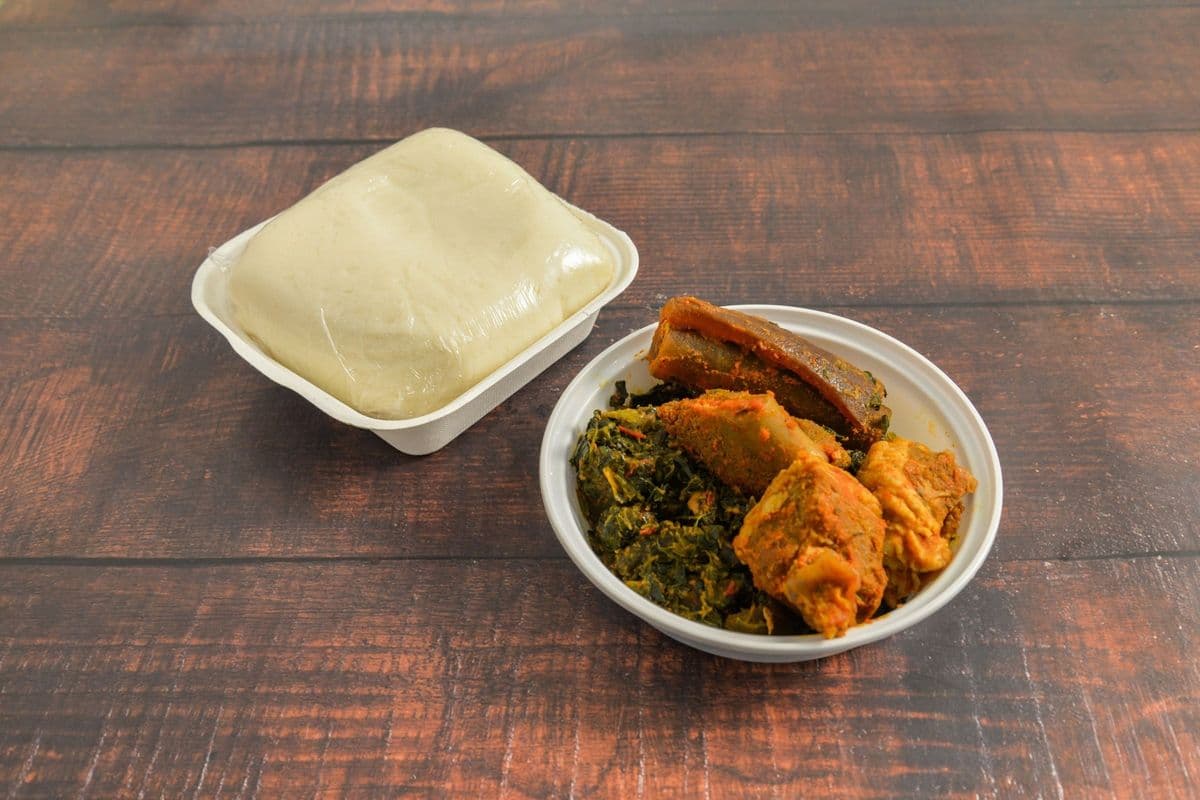 Poundo with Soup