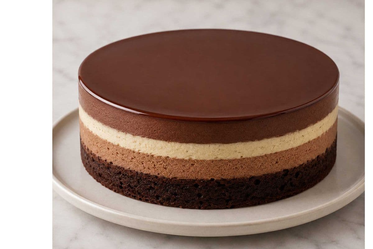 Triple Chocolate Mousse Cake