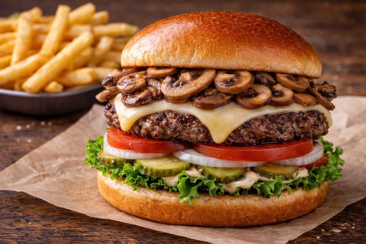 Swiss Mushroom Burger