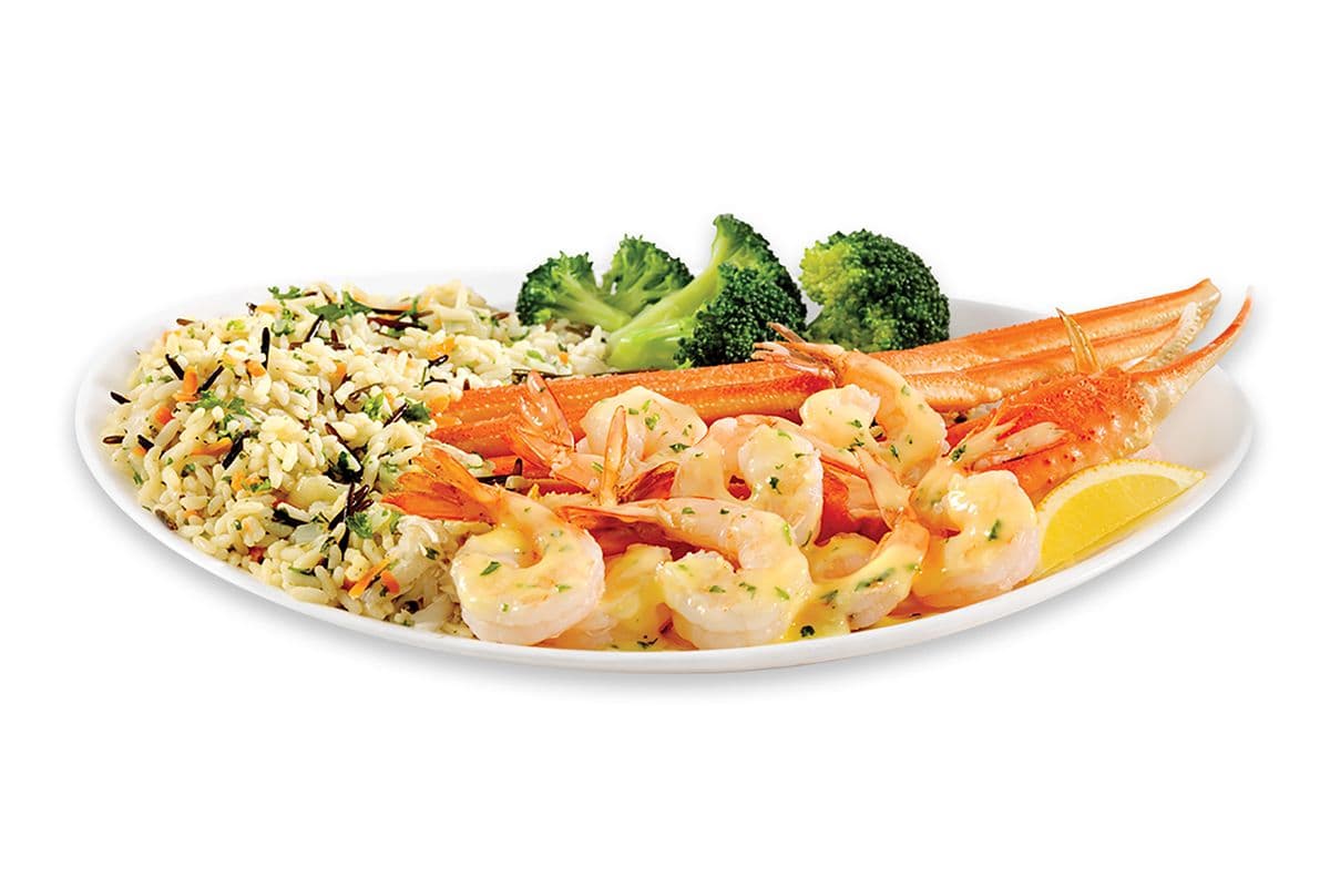 Steamed Snow Crab and Shrimp