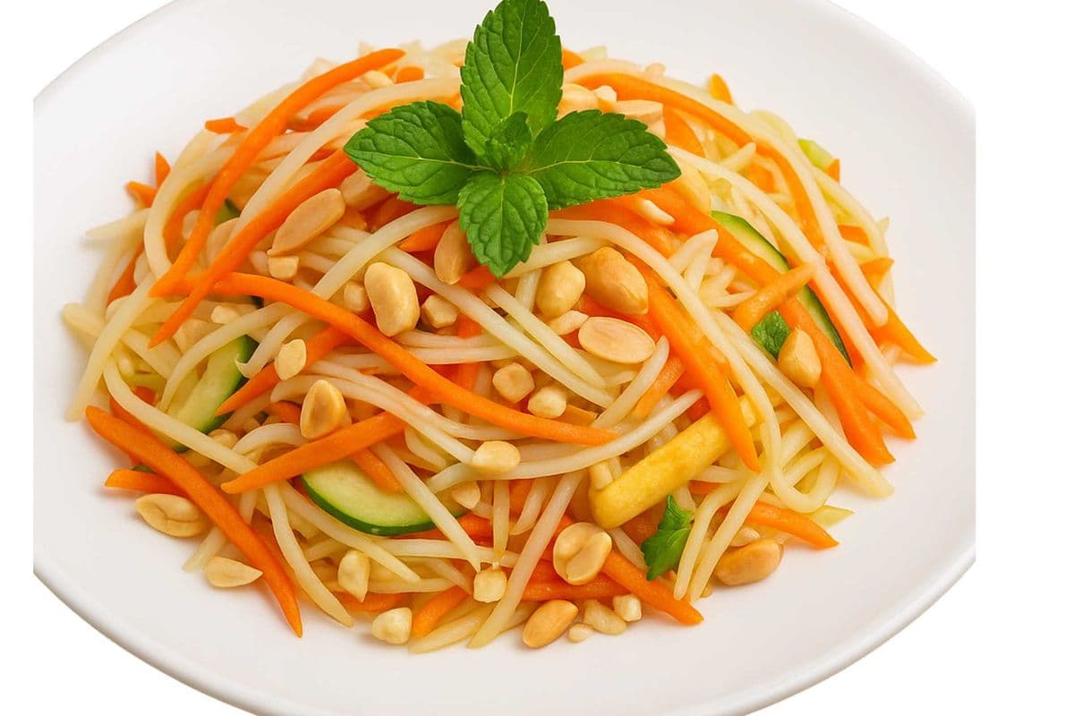 V09. Salade de Papaye Végétarienne | Vegetarian Green Papaya Salad | Gỏi đu đủ chay