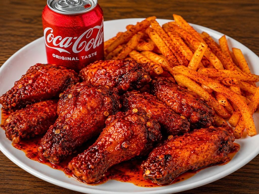 Extra Hot Wings Meal (10 pcs)