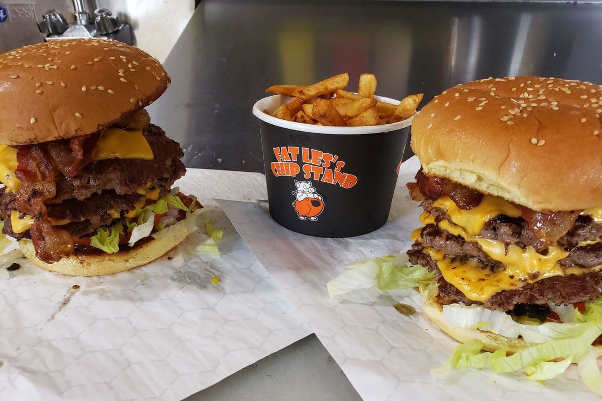 Combo Number 13 - Bacon Double Cheeseburger, Fries, and Canned Drink
