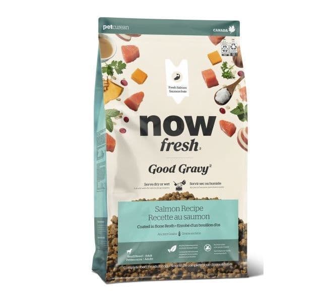 Petcurean Now Fresh Good Gravy Dry Dog Food for Small-Breed Adult Dogs, Salmon 3.5 lb