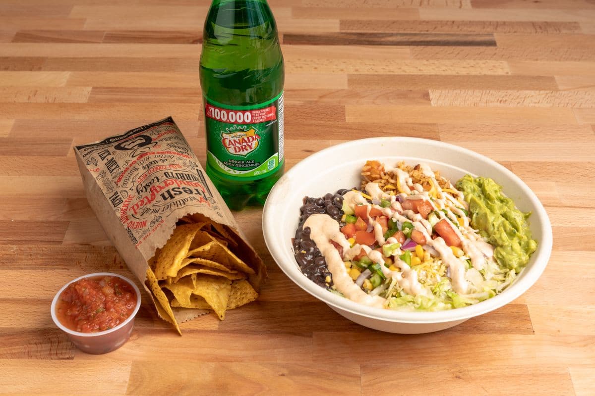 Bean, Cheese, and Guacamole Bowl Combo