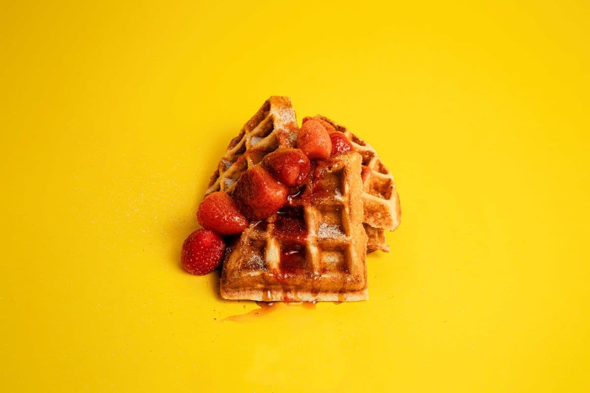 Waffles with Seasonal Fruits