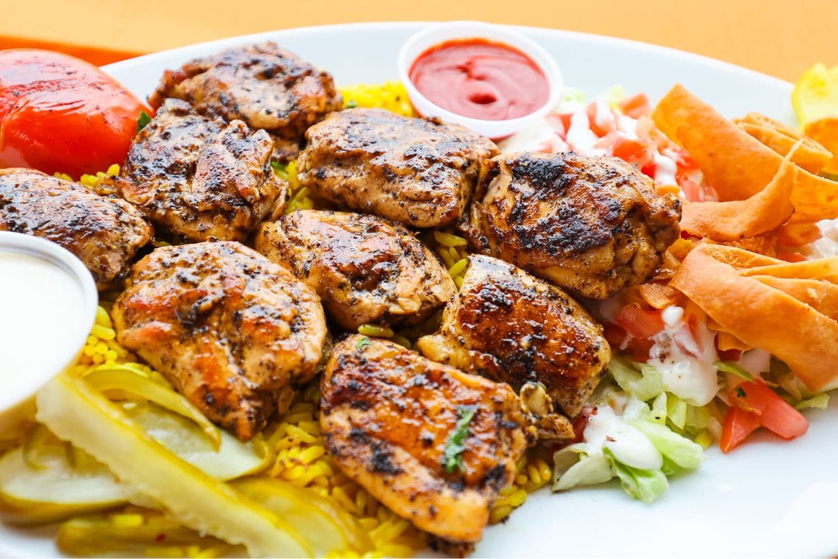 Grilled Chicken Kabab Plate