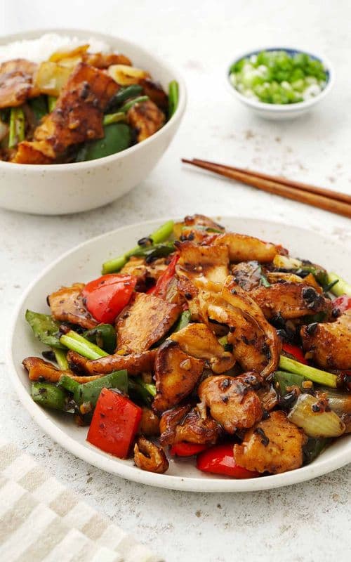 Chicken with Bell Peppers in Black Bean Sauce / 豉椒雞片