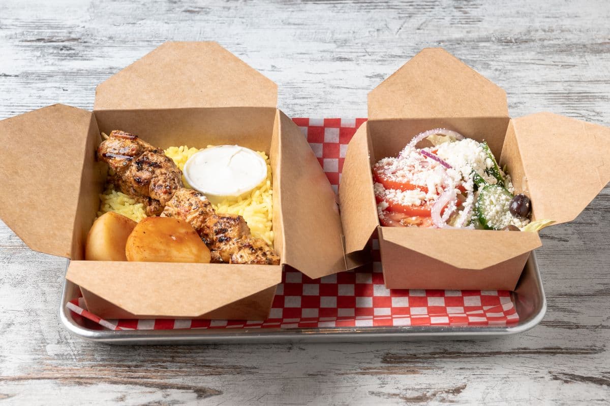 Chicken Souvlaki Dinner