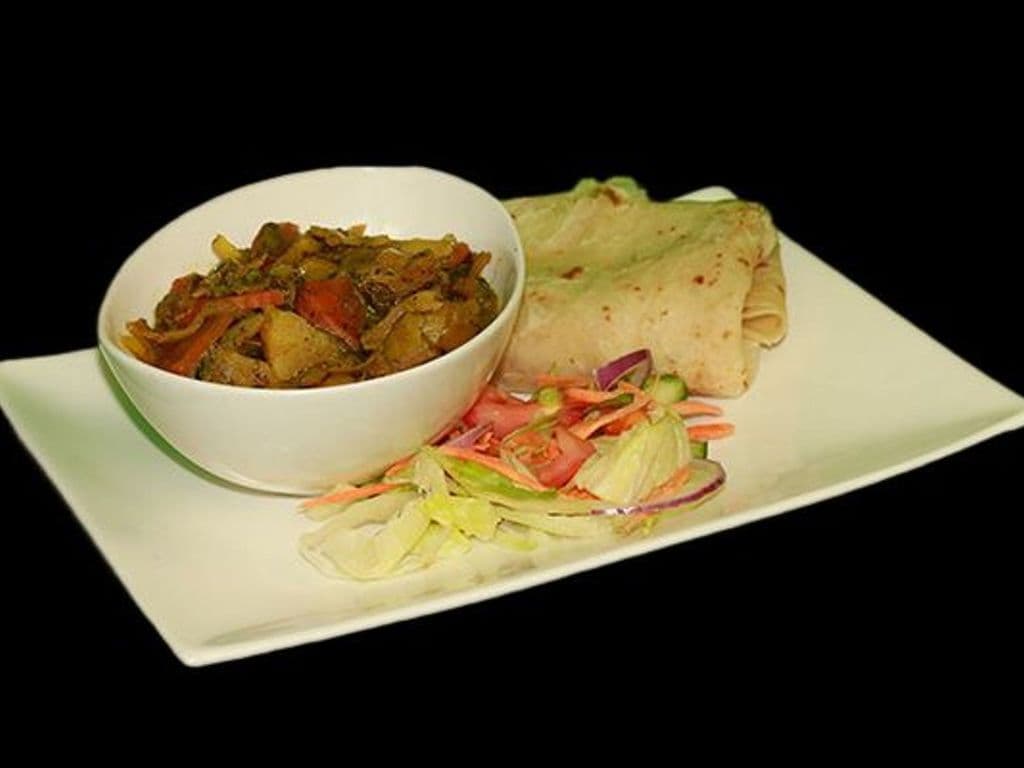 Vegetable Curry with Roti