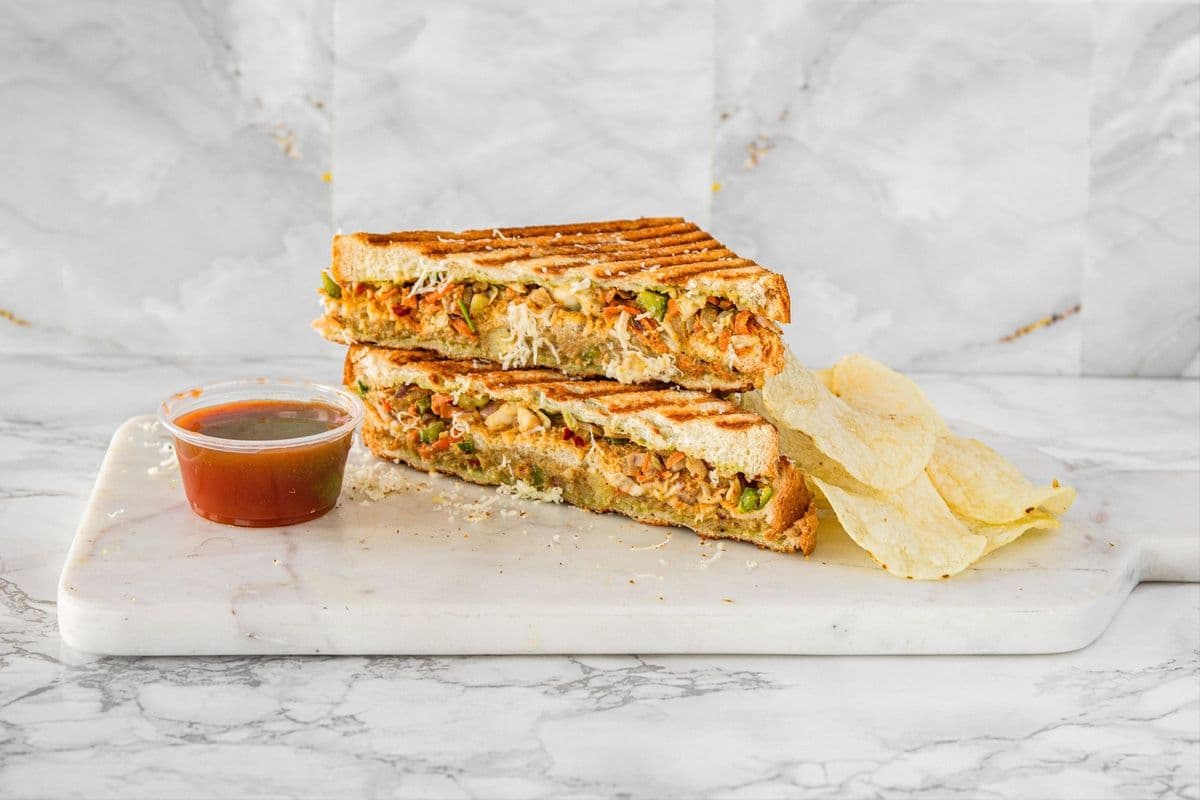 🥪 Veg Cheese Grill Sandwich with Amul Cheese