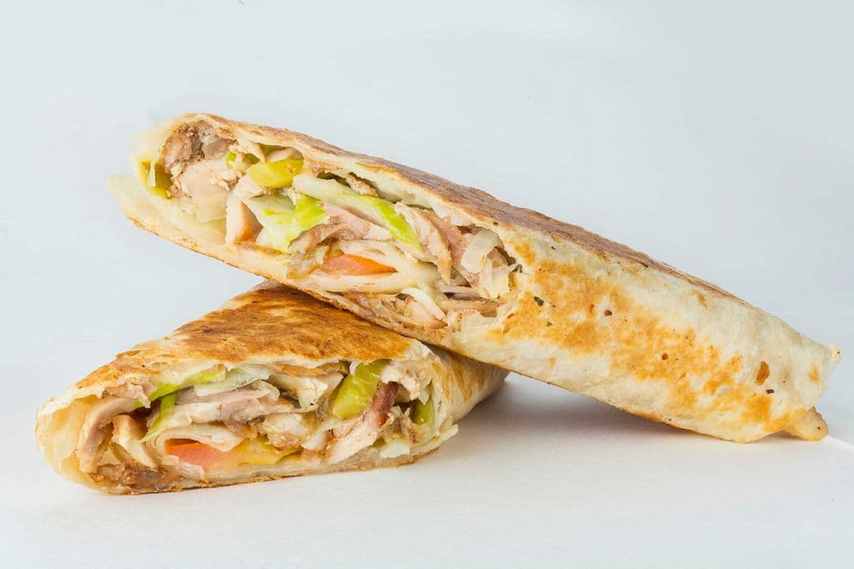 Chicken Shawarma Saj Wrap