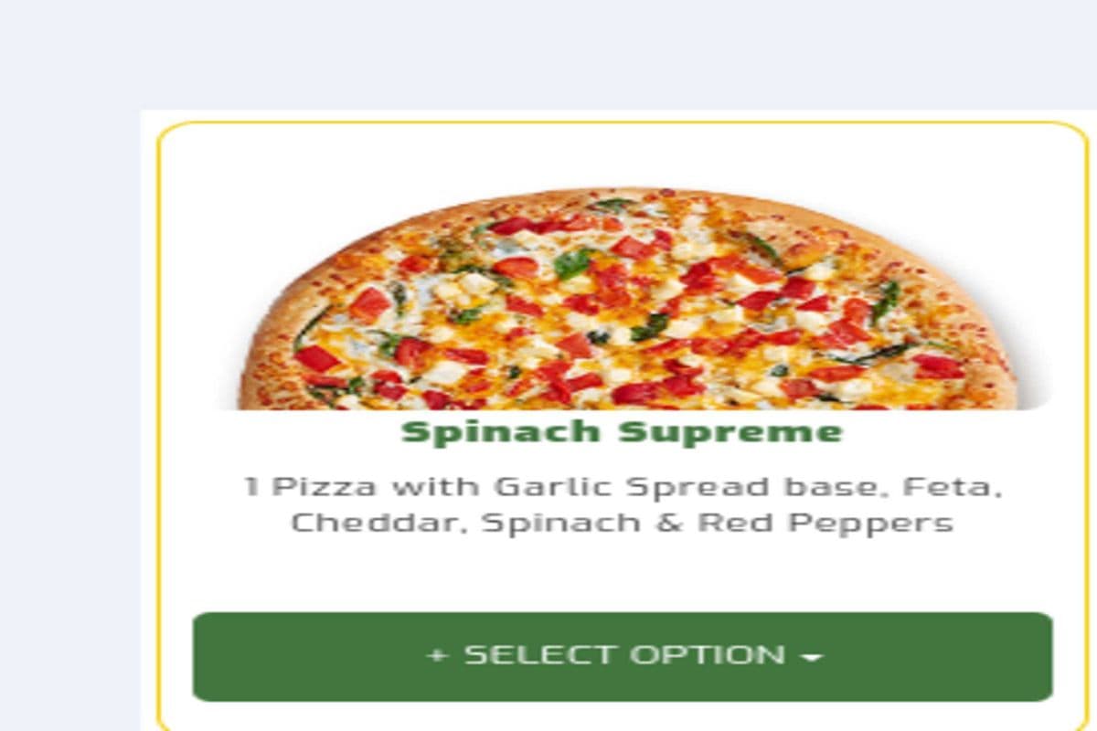 Spinach Supreme Pizza