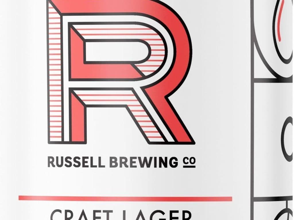Russell Brewing CRAFT LAGER, 355ml beer can , (5% ABV)
