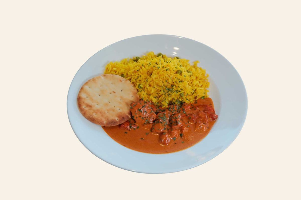 Butter Chicken and rice bowl.