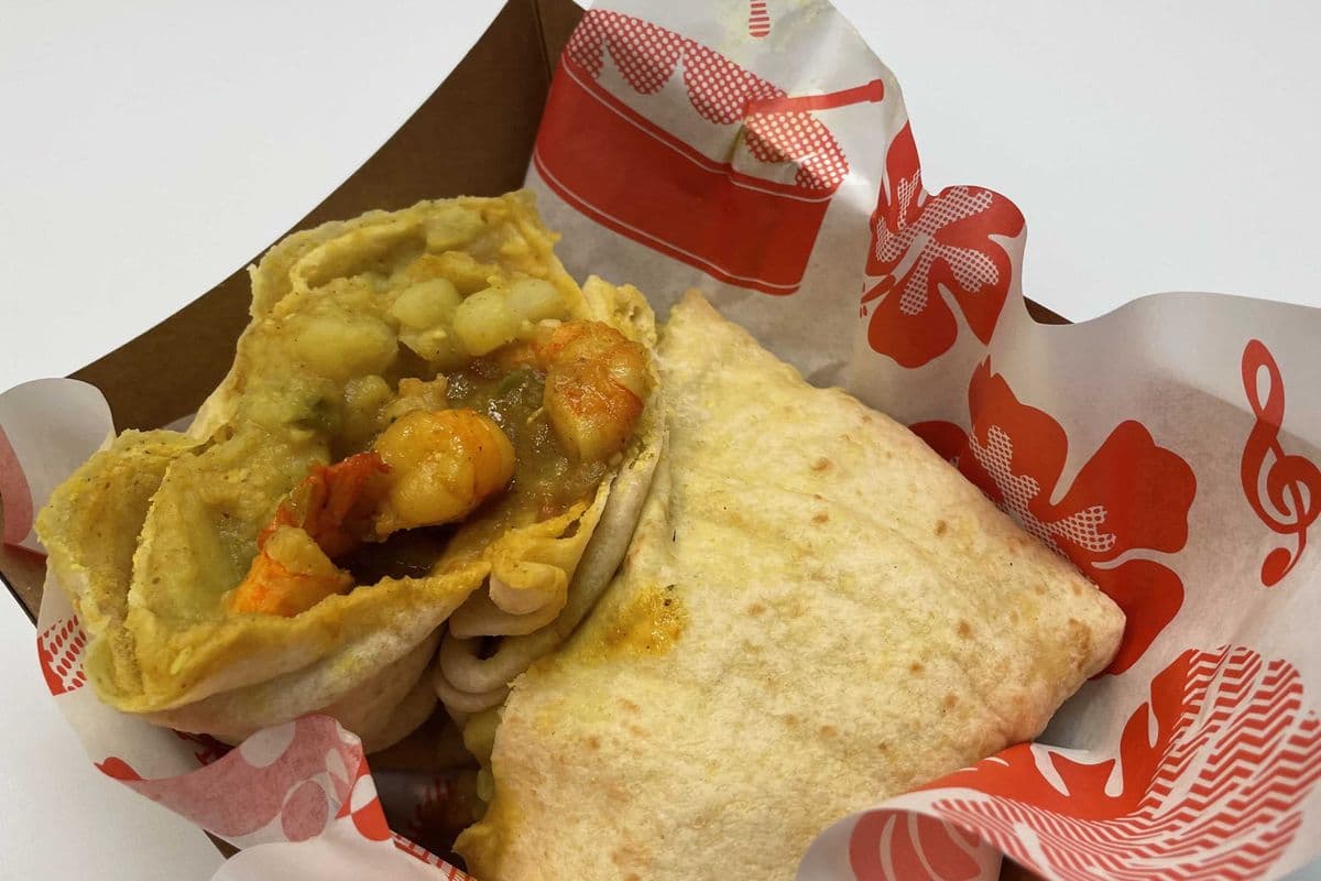 Curry Shrimp Roti