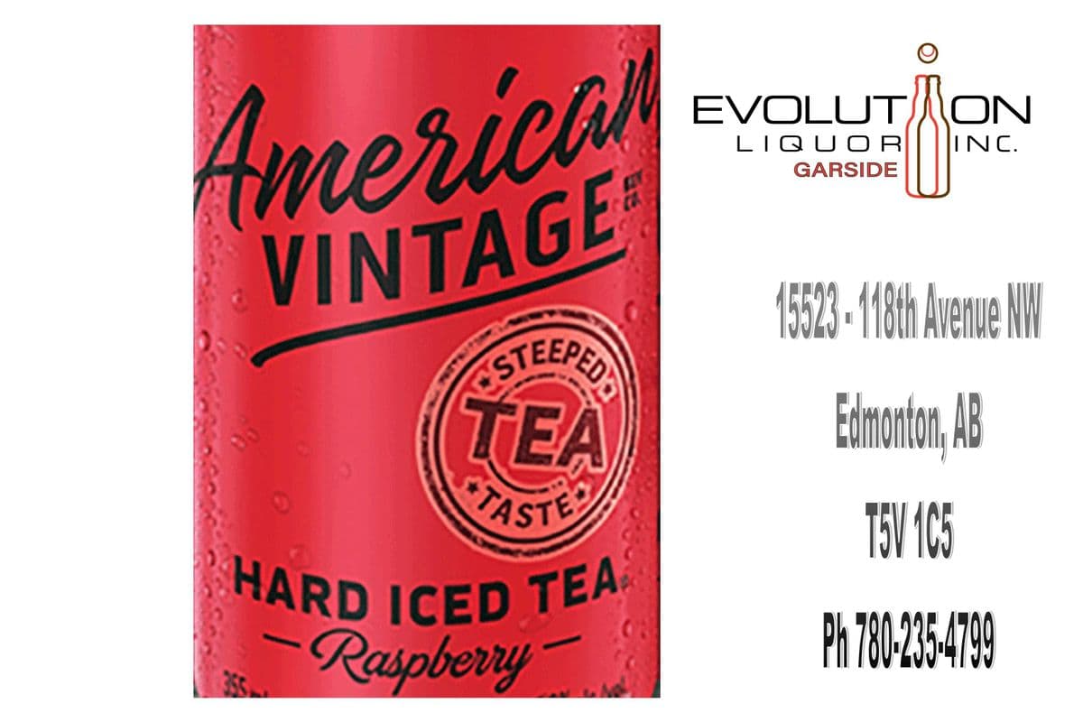 American Vintage Hard Iced Tea Raspberry C355-04 (4 x 355ml Can)