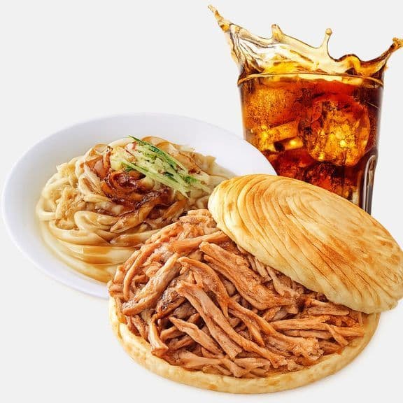 C1 Combo LiangPi Cold Noodle Combo C1套餐 凉皮套餐+经典腊汁猪肉夹馍+饮料