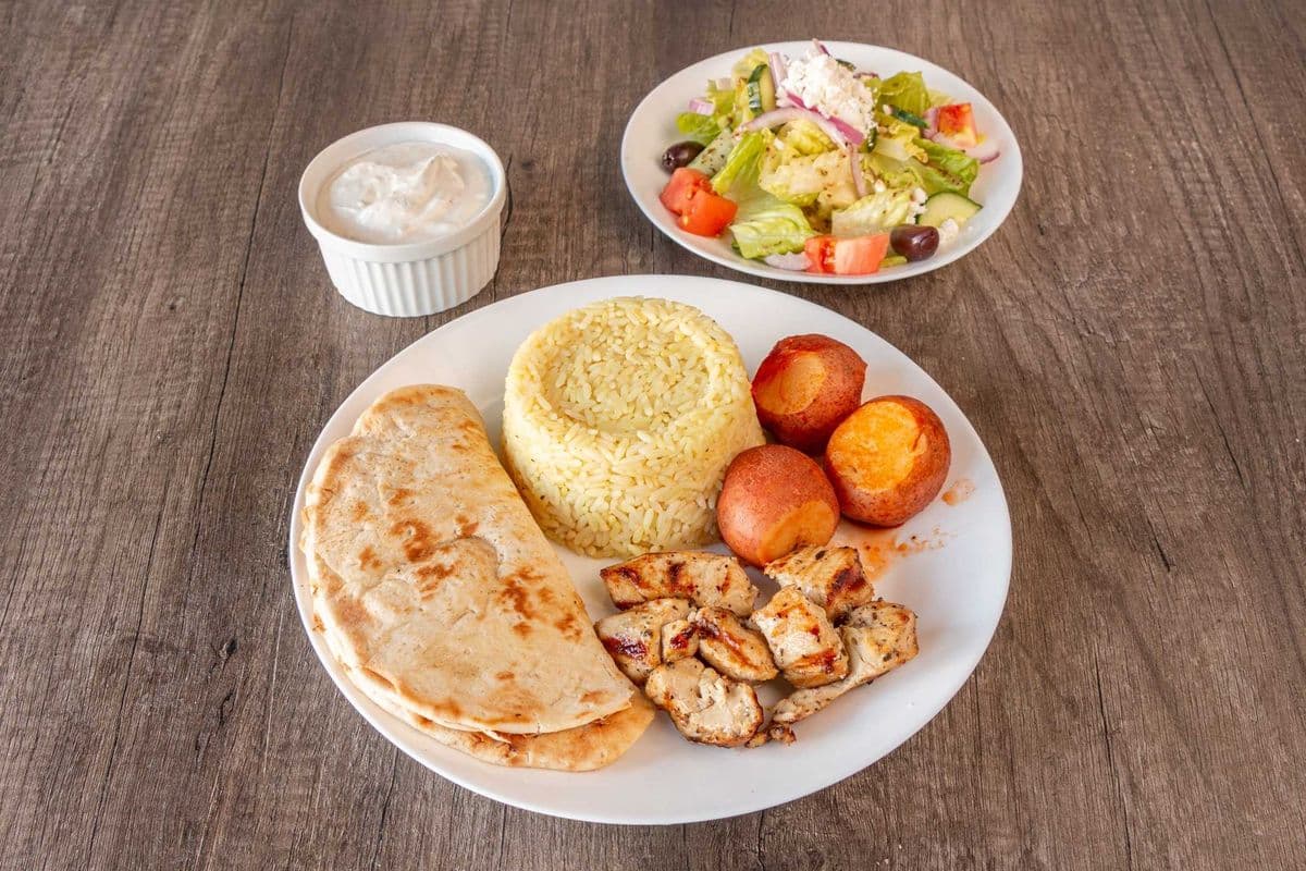 Chicken Souvlaki Dinner