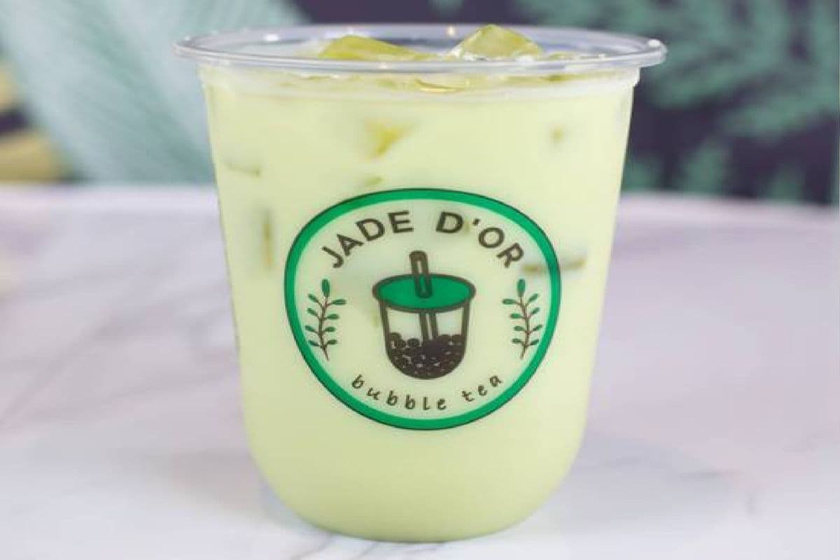 Thé au lait de melon miel / Honeydew Melon Milk Tea