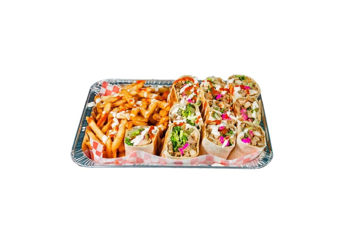Beef Shawarma Wrap Platter With Fries Family Meal