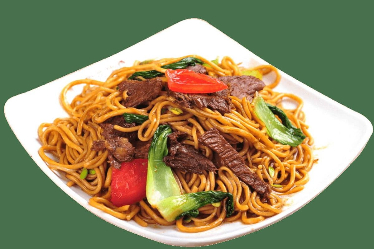 Fried noodles with beef 牛肉炒面