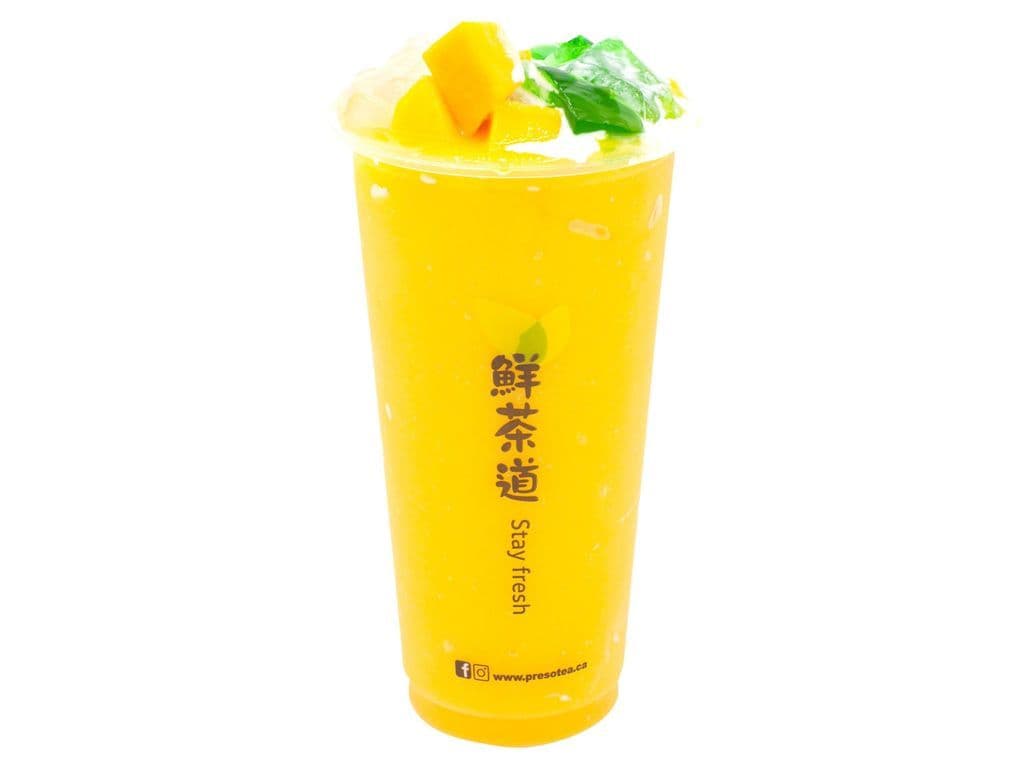 M6 Frappé glacé mangue avec noix de coco avec aloès / Fresh Mango Slush with Coco Milk Aloe Vera