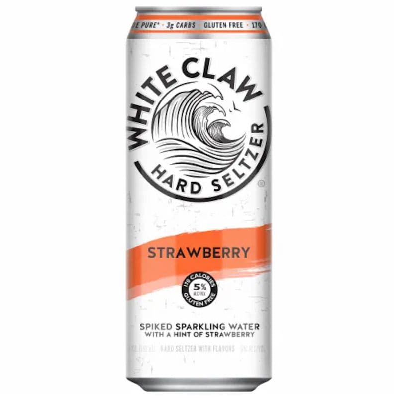 White Claw Strawberry (355 ml, 5% ABV) / White Claw Fraise (355 ml, 5 % ABV)