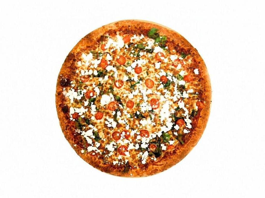 Spinach Tomato Feta Pizza