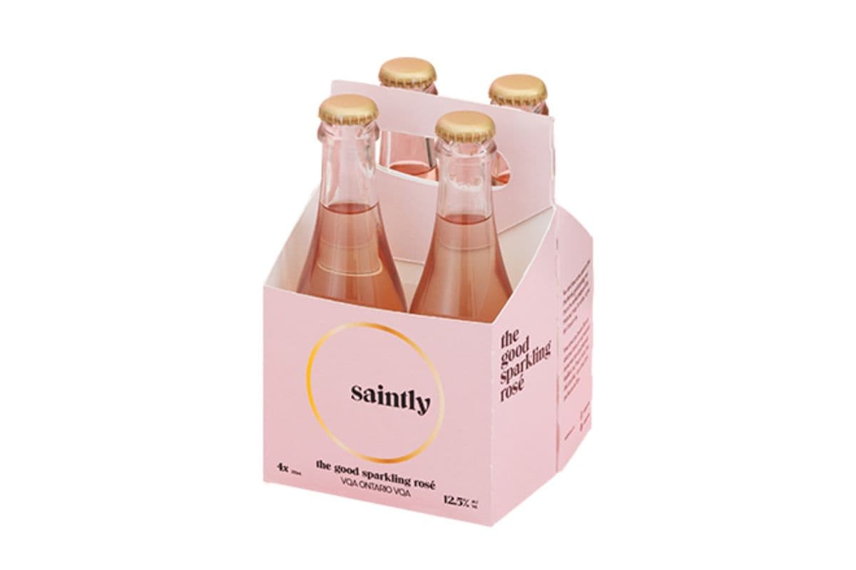 Saintly The Good Sparkling Rosé VQA (4 x 200 ml Bottles)
